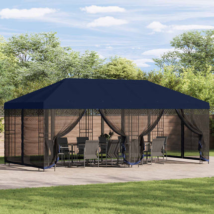 Have Gazebo 6 x 3 m Blå Polyester og Stål 190 gsm