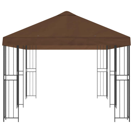 Have Gazebo 6 x 3 m Brun Polyester og Stål 190 gsm