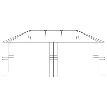 Gazebo Ramme 6 x 3 m Sort Stål