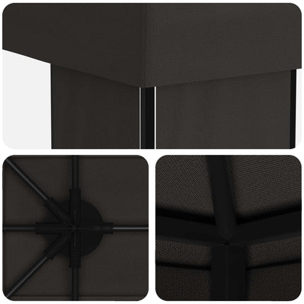 Have Gazebo 6 x 3 m Antracit Polyester og Stål 190