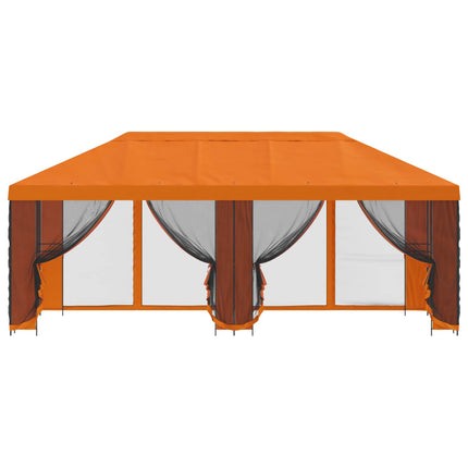 Havelæger med sidevægge 6 x 3 m Orange Polyester og Stål