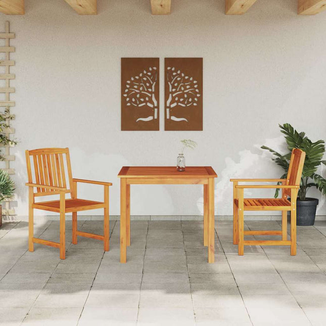 Have Spisebordssæt 3 stk. Brun Massivt Akacietræ