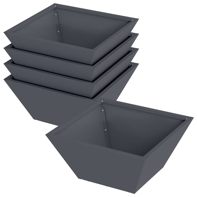 Have Blomsterkrukke 5 pcs Antracit 35 x 35 x 15 cm