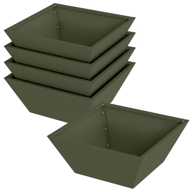 Have Blomsterkrukke 5 pcs Oliven grøn 40 x 40 x 15 cm