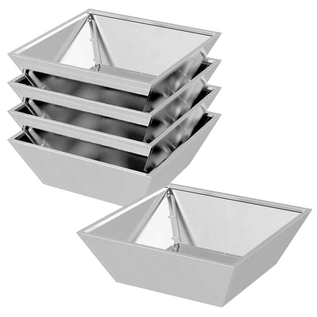 Have Blomsterkrukke 5 pcs Sølv 50 x 50 x 15 cm Rustfrit stål