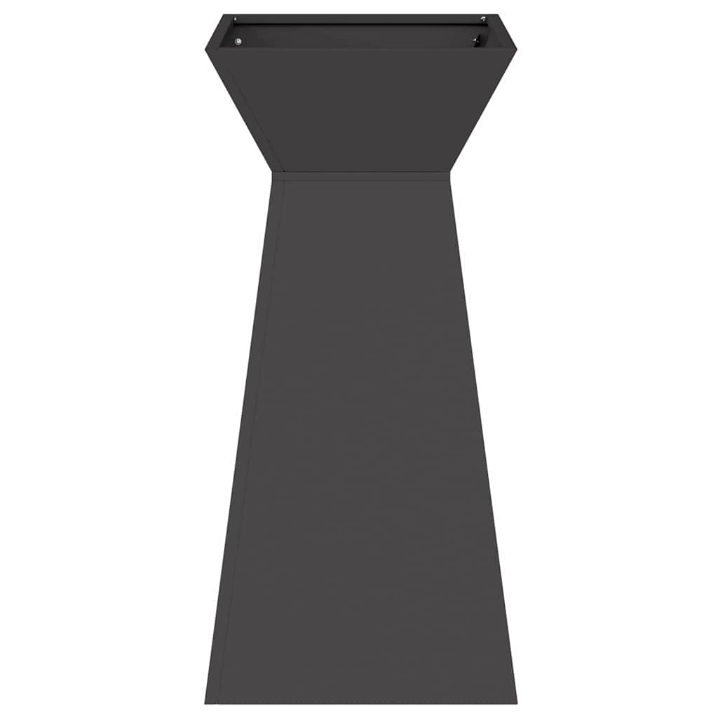 Søjle Plantekasse Sort 35 x 35 x 73 cm Stål