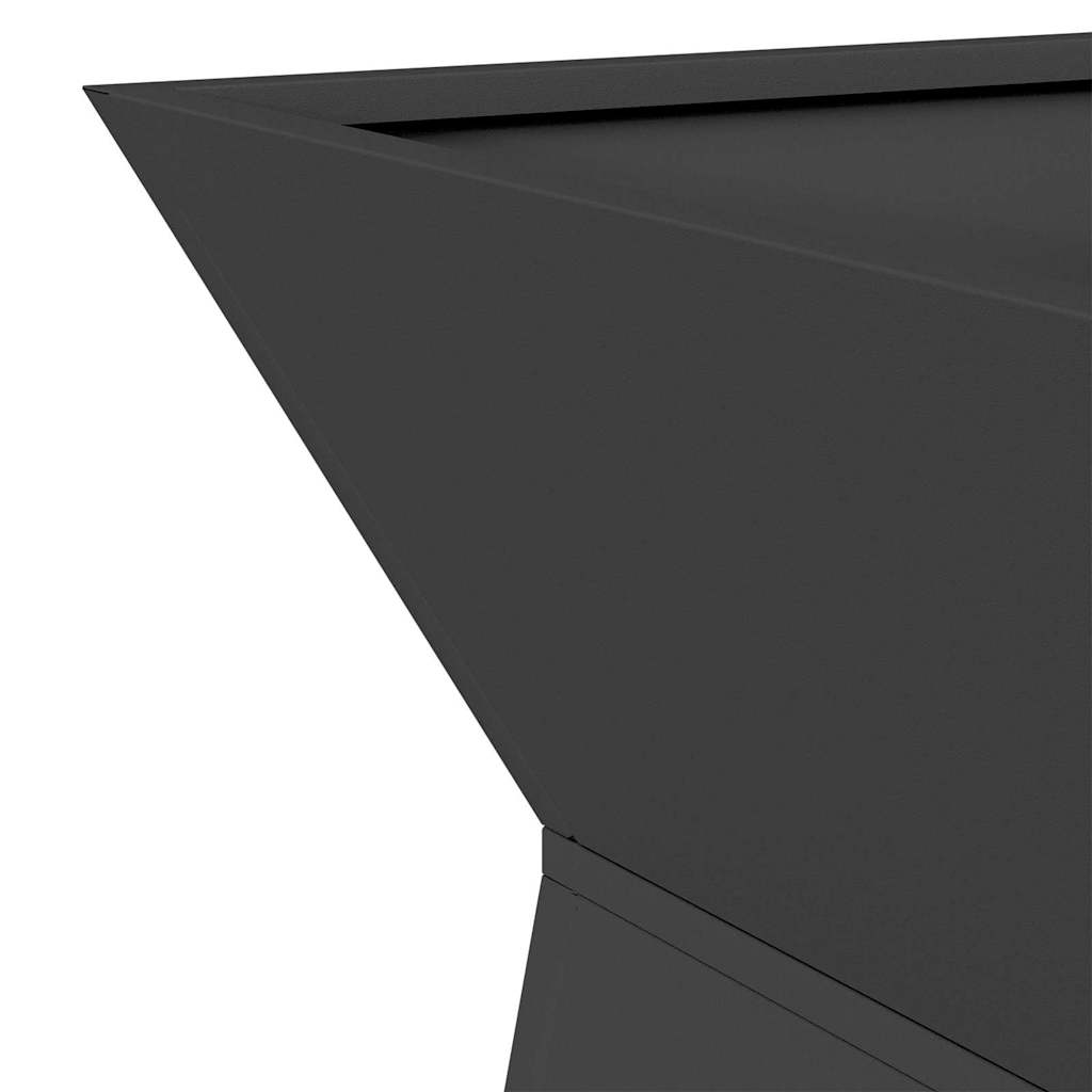 Søjle Plantekasse 2 pcs Sort 35 x 35 x 73 cm Stål