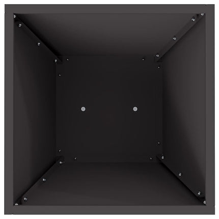 Søjle Plantekasse 2 pcs Sort 35 x 35 x 73 cm