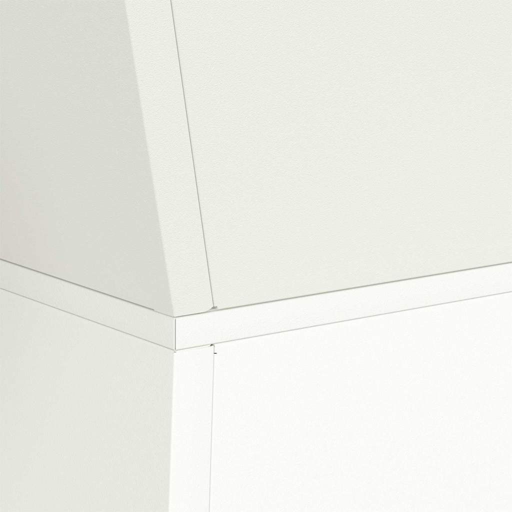 Søjle Plantekasse 2 pcs Hvid 35 x 35 x 73 cm Stål