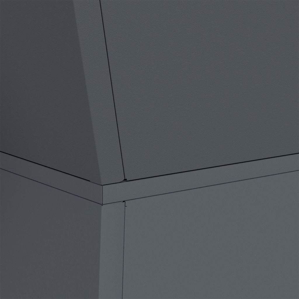 Søjle Plantekasse 2 pcs Antracit 35 x 35 x 73 cm Stål