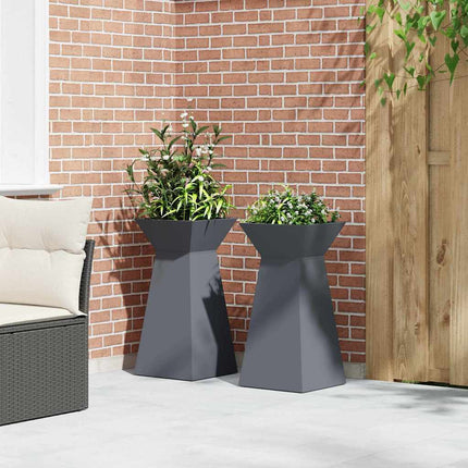 Søjle Plantekasse 2 pcs Antracit 35 x 35 x 73 cm