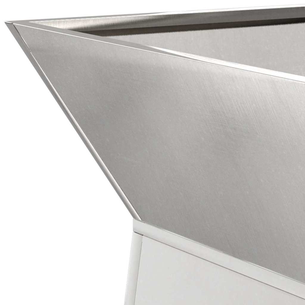 Søjle Plantekasse 2 pcs Sølv 35 x 35 x 73 cm Stål