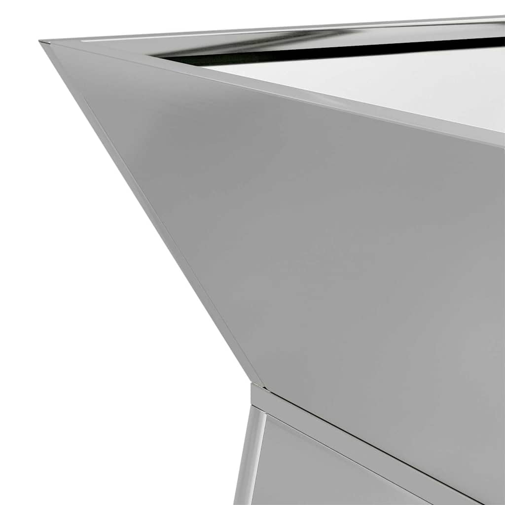 Søjle Plantekasse Sølv 35 x 35 x 73 cm Stål