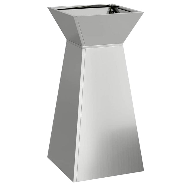 Søjle Plantekasse Sølv 35 x 35 x 73 cm Galvaniseret stål