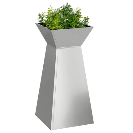 Søjle Plantekasse Sølv 35 x 35 x 73 cm Galvaniseret stål