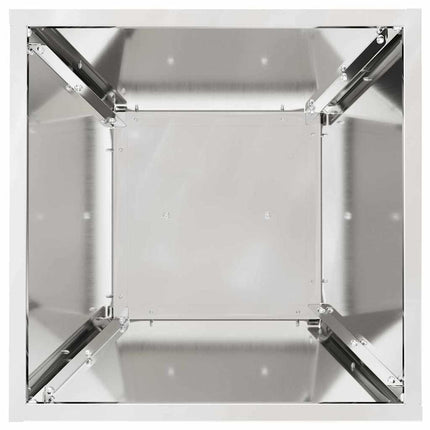 Søjle Plantekasse Sølv 35 x 35 x 73 cm Galvaniseret stål