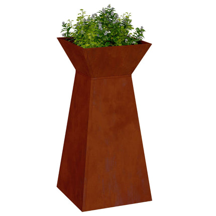 Søjle Plantekasse Rusten 35 x 35 x 73 cm Cortenstål