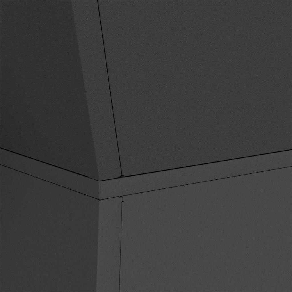 Søjle Plantekasse Sort 40 x 40 x 100 cm Stål