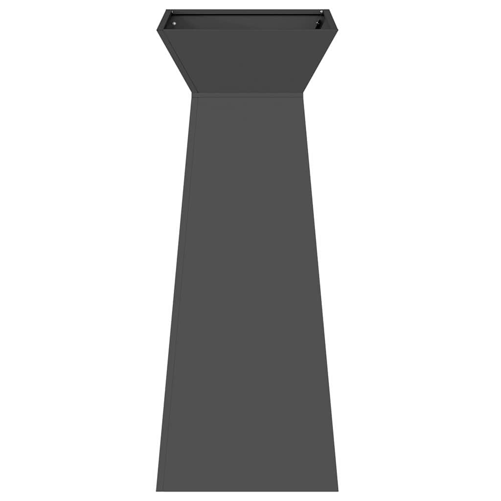 Søjle Plantekasse Sort 40 x 40 x 100 cm Stål