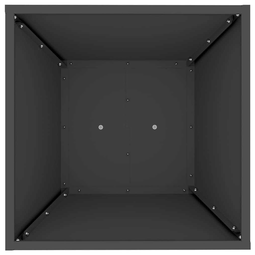 Søjle Plantekasse Sort 40 x 40 x 100 cm Stål