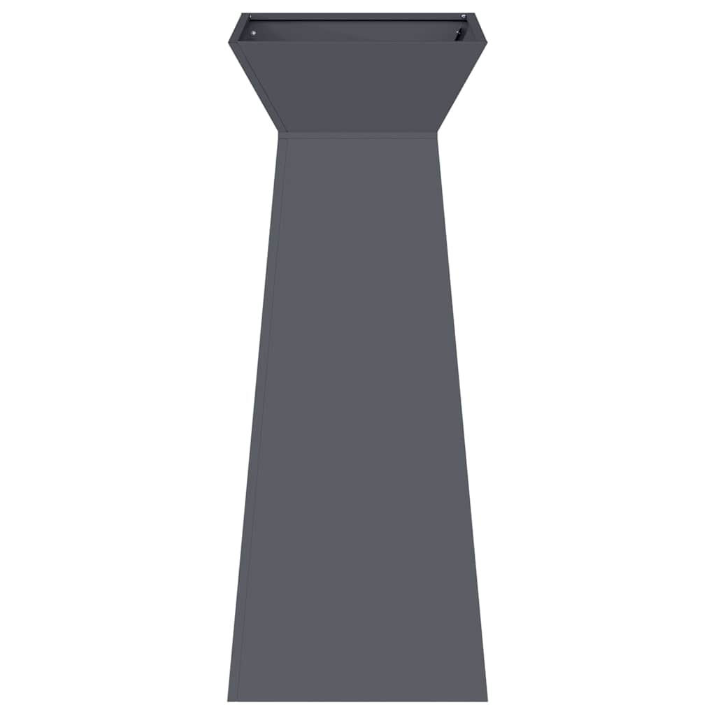 Søjle Plantekasse 2 pcs Antracit 40 x 40 x 100 cm Stål