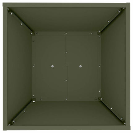 Søjle Plantekasse Olivengrøn 40 x 40 x 100 cm