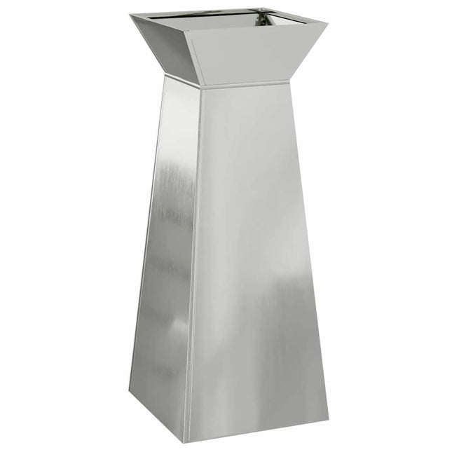 Søjle Plantekasse Sølv 40 x 40 x 100 cm Galvaniseret stål