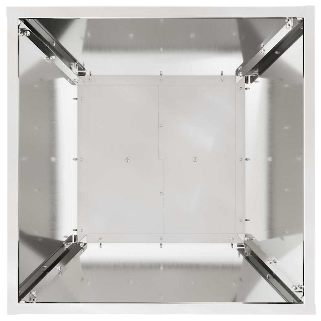 Søjle Plantekasse Sølv 40 x 40 x 100 cm Stål