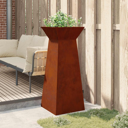 Søjle Plantekasse Sølv 40 x 40 x 100 cm
