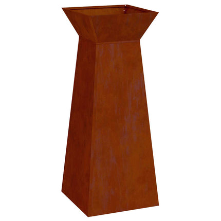 Søjle Plantekasse 2 stk. Rusten 40 x 40 x 100 cm Cortenstål