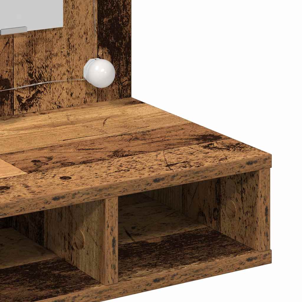 Spejlskab Gammelt træ 60 x 31,5 x 62 cm Konstrueret træ