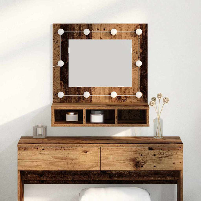 Spejlskab Gammelt træ 60 x 31,5 x 62 cm Konstrueret træ