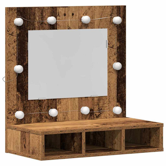 Spejlskab Gammelt træ 60 x 31,5 x 62 cm Konstrueret træ