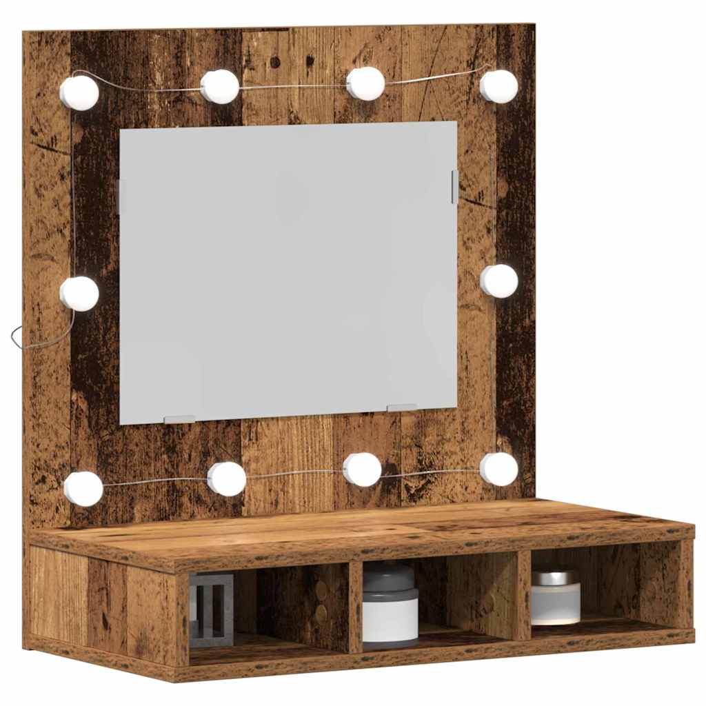 Spejlskab Gammelt træ 60 x 31,5 x 62 cm Konstrueret træ