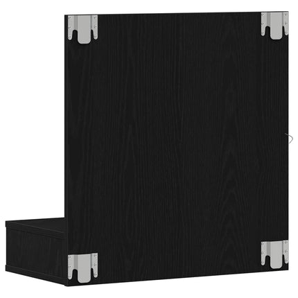 Spejlskab Sort eg 60 x 31,5 x 62 cm Konstrueret træ