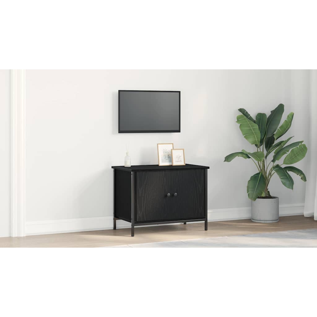 TV-skab Sort eg 60 x 35 x 45 cm Konstrueret træ