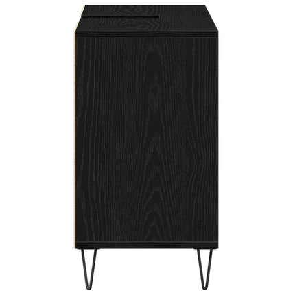 Badeværelsesskab Sort 80 x 33 x 60 cm Konstrueret træ