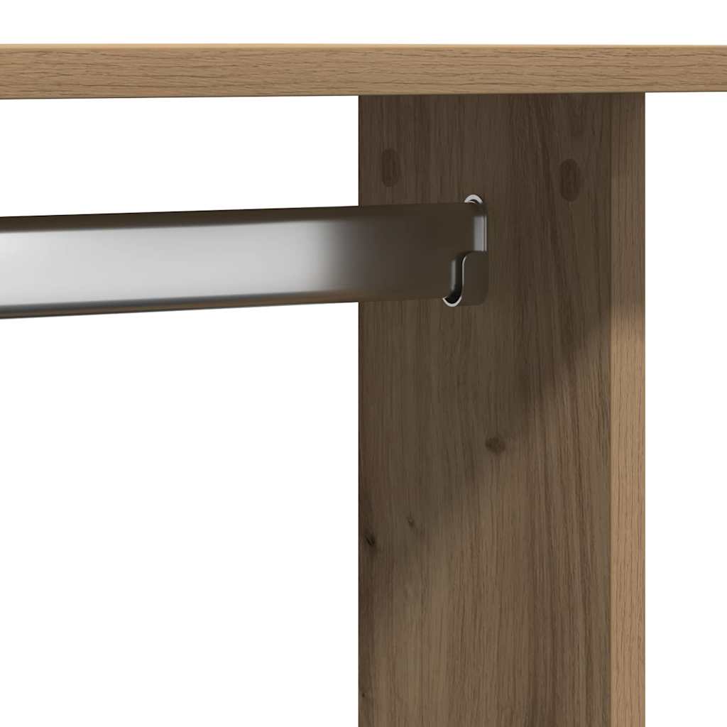 Garderobe med hjul artisan eg 102 x 38 x 110 cm Konstrueret træ