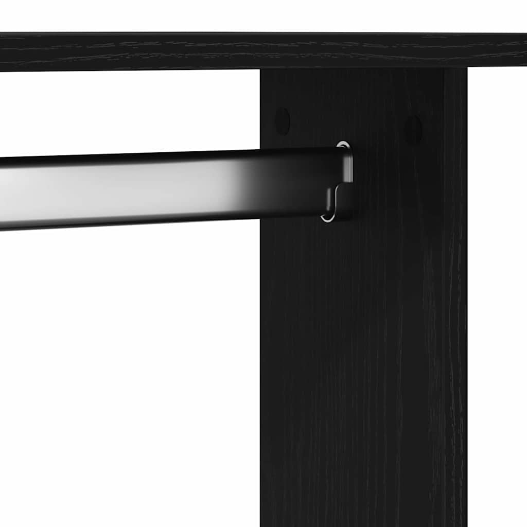 Garderobe med hylde Sort eg 102 x 38 x 110 cm Konstrueret træ