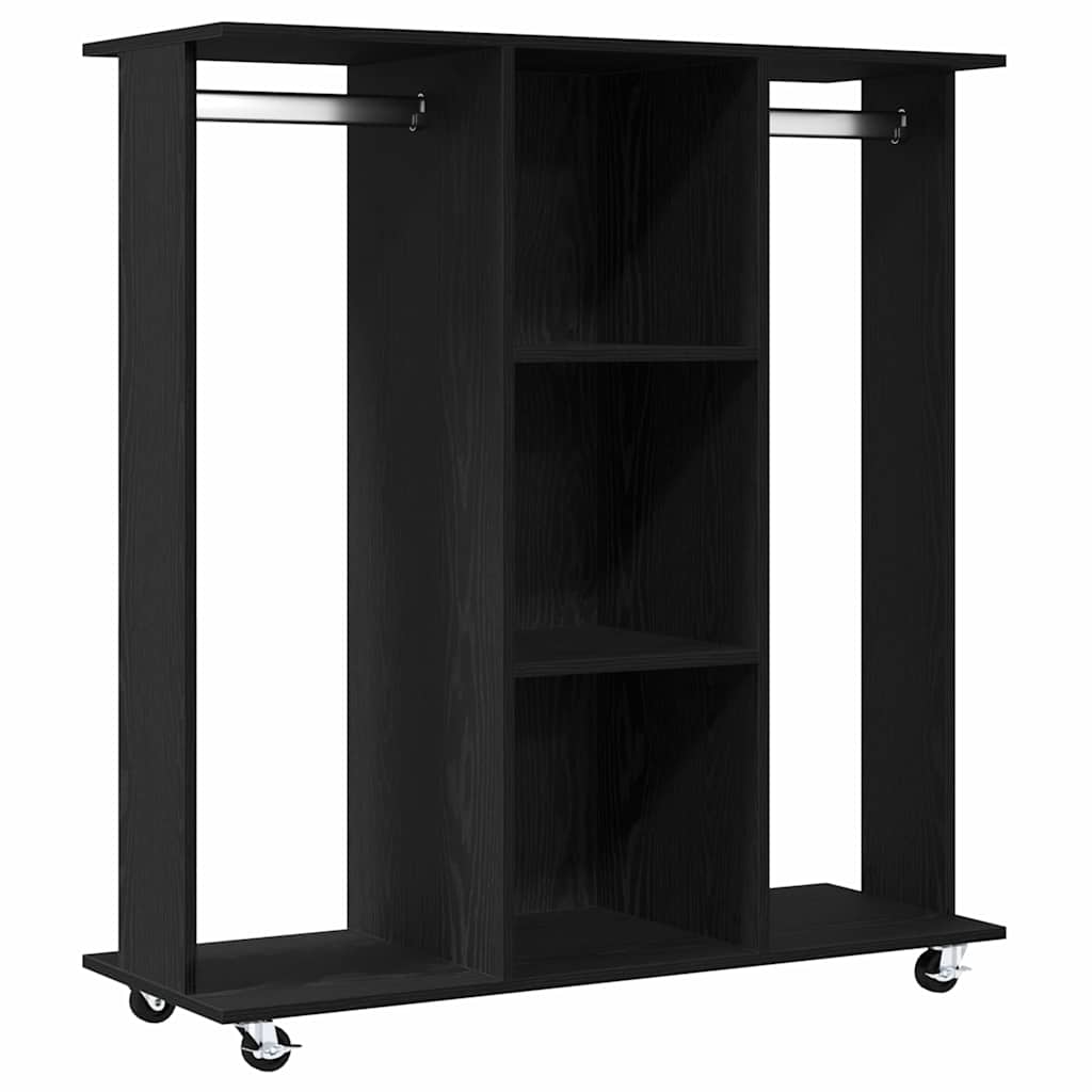 Garderobe med hylde Sort eg 102 x 38 x 110 cm Konstrueret træ