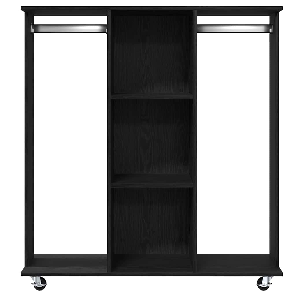 Garderobe med hylde Sort eg 102 x 38 x 110 cm Konstrueret træ