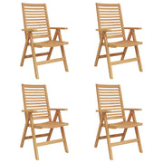Stol 4 pcs Brun 64.5 x 52 x 108 cm Massiv Teaktræ
