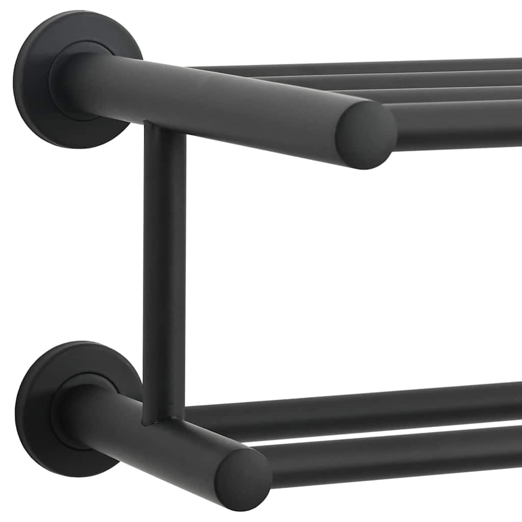 Håndklædestang Sort 61 x 23 x 17 cm Rustfrit stål