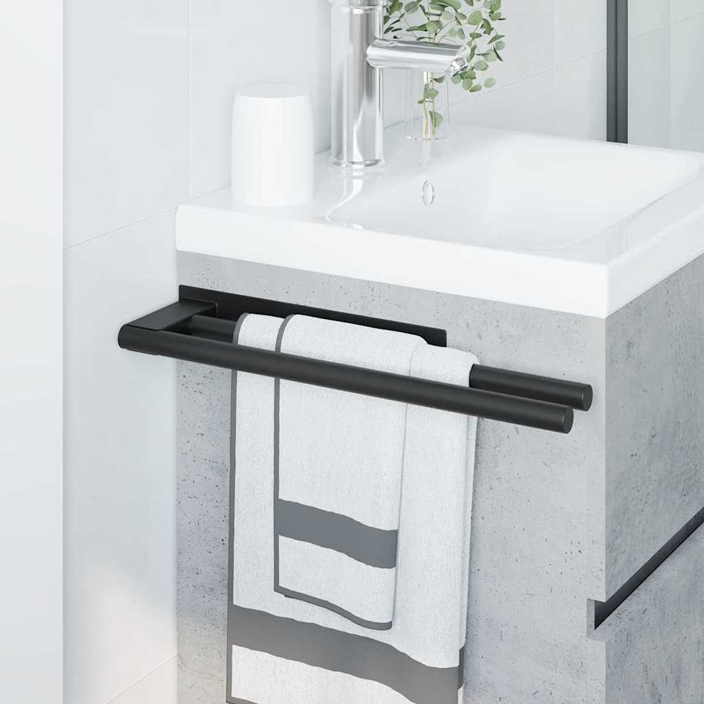 Håndklædestang Sort 40 x 9 x 4 cm Rustfrit stål