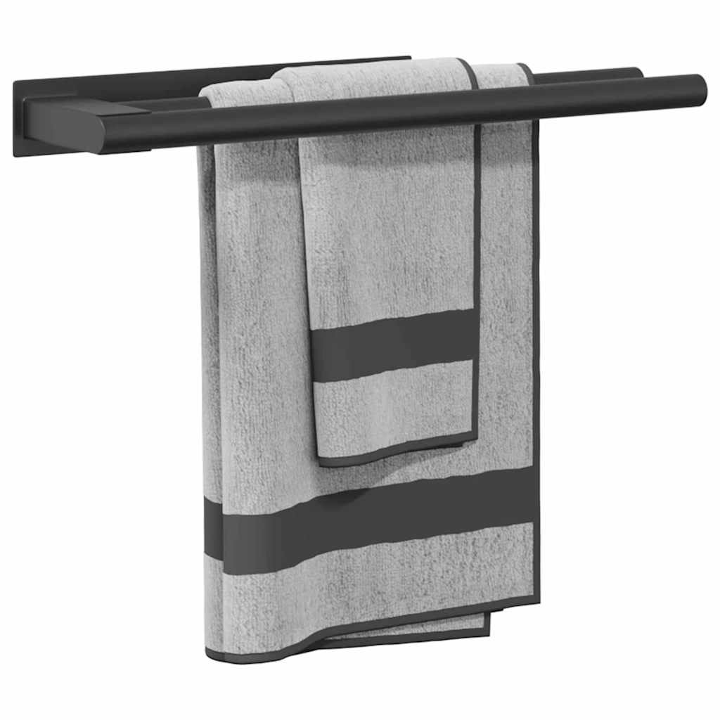 Håndklædestang Sort 40 x 9 x 4 cm Rustfrit stål