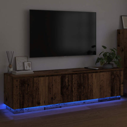 TV-skab 180 x 38 x 49 cm Gammelt træ Konstrueret træ