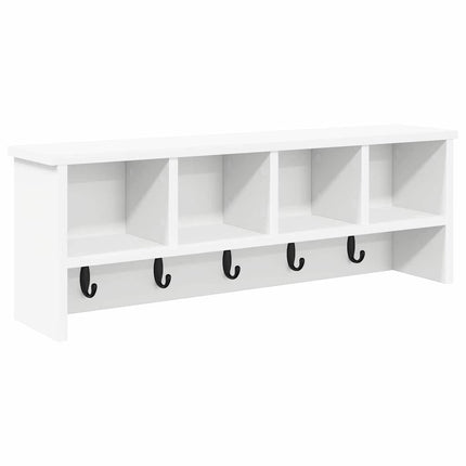 Vægmonteret Jakkeholder Hvid 75 x 16 x 26 cm Konstrueret træ