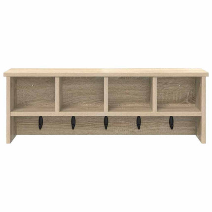 Vægmonteret Jakkeholder med hylde Sonoma eg 75 x 16 x 26 cm