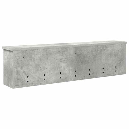 Vægmonteret Jakkeholder med hylde Beton Grå 100 x 16 x 26 cm