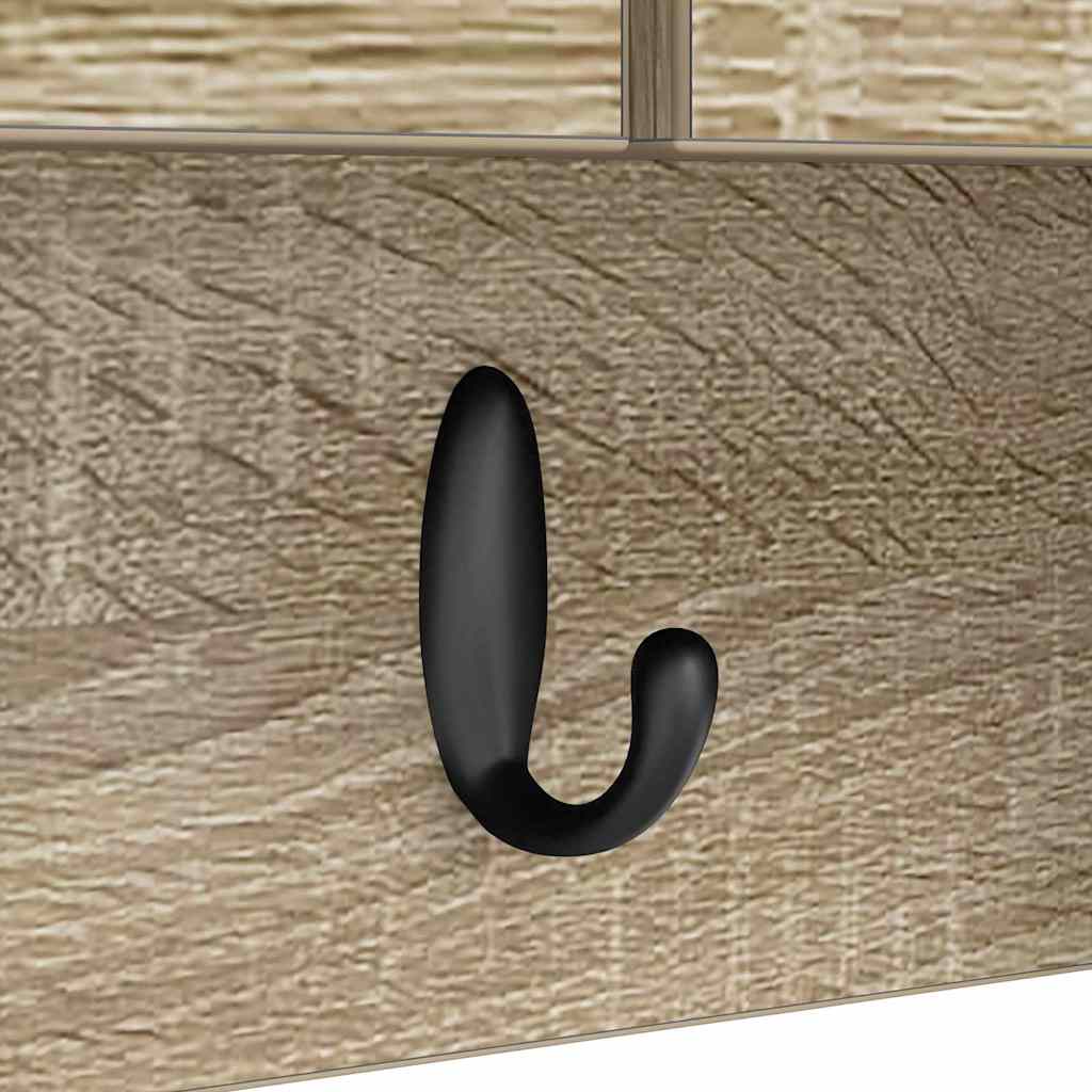 Vægmonteret Jakkeholder med hylde Sonoma eg 50 x 20 x 30 cm